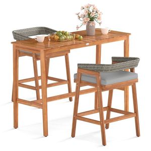 Conjunto de Barra de Bar para Patio con Taburetes Acolchados Cómodos, Muebles de Patio de Primera Calidad - Product Image 1