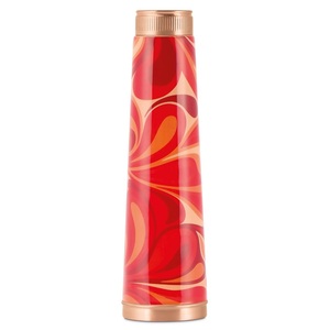Botella de Agua Elegante y Única con Patrón Geométrico, Tapa de Cobre, Portátil, para Viajes, Diseño Minimalista - Product Image 6