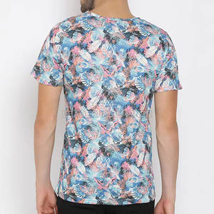 Camiseta de sublimación 100% algodón para hombre a precio económico, venta al por mayor, logotipo personalizado impreso, corte holgado. - Product Image 3