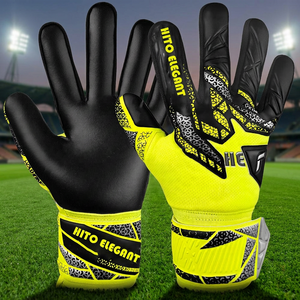 Affordable Price Black abd Yellow Goalkeeper Gloves Trending Style New Arrived Professional Goalkeeper Gloves with Ultimate Grip - Product Image 2