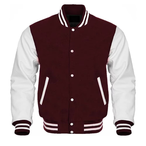 2025 High Quality Unisex Customizable Patchwork Wool Hooded <b>Winter</b> Letterman <b>Jacket</b> with Team Logos Names & Numbers - Product Image 2