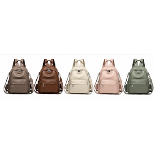 PU Leather <b>Backpack</b> With Front Pocket And Adjustable Straps Shoulder Bags for men and women - Product Image 6