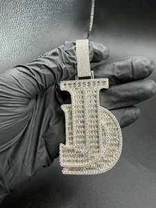 Colgante de Plata con Letras J y D, Cristal de Alta Calidad, Estilo Hip Hop, Joyería Unisex - Product Image 5