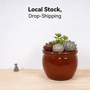 Pots de plantes en céramique rouge rouille faits à la main, argile respirante, trou de drainage, écologiques, pour la maison et le jardin - Product Image 2