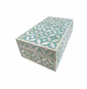 Caja de Madera con Incrustaciones de Nácar, Caja de Joyería con Incrustaciones de Hueso, Caja Protectora de Joyas, Regalo de Navidad, Ecológica, en Oferta - Product Image 1