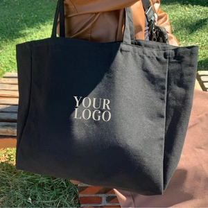 Promotional lightweight shoulder bag made of 100% pure cotton for trade show giveaways - Product Image 4