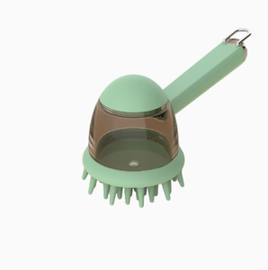 Pet Bath <b>Massage</b> Brush Soft Bristle Grooming Scrubber for <b>Cats</b> and Dogs PVC PP Bathing Cleaner - Product Image 1
