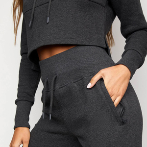 Hot Sell Sweat suit Women <b>Crop</b> <b>Top</b> Jogging Suits Wholesale Winter Tracksuits Outdoor Sportswear Training and Jogging Suits - Product Image 5