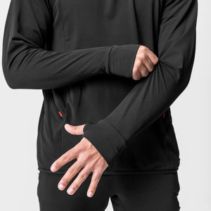 Sudadera Térmica Ajustada con Logotipo Personalizado para Hombre, Sudadera Deportiva Premium Elástica, Suave y Cálida con Aberturas para los Pulgares - Product Image 3