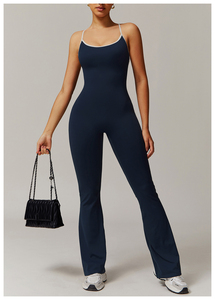 custom branding stretch sports <b>jumpsuit</b> bulk order premium breathable activewear women supplier wholesale premium training - Product Image 3