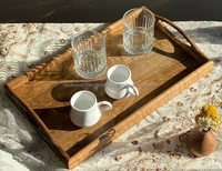 Bandeja de madera y resina de calidad perfecta, bandeja de madera epoxi para servir té y café para el hogar, restaurante, decoración de mesa de Hotel al precio más bajo