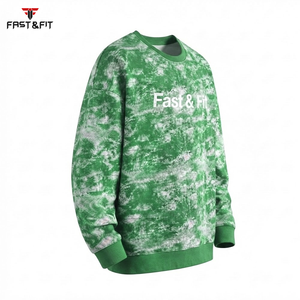 Sweat-shirts d'hiver pour hommes, col rond, sans doublure, en molleton, avec logo personnalisé des fabricants, effet délavé, en vente - Product Image 3