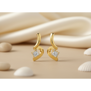 Wholesale Custom 10k Gold Lab Grown VVS1 Diamond Stud <b>Earrings</b> Manufacturer Minimalist Solitaire <b>Fine</b> Jewelry for Women - Product Image 1