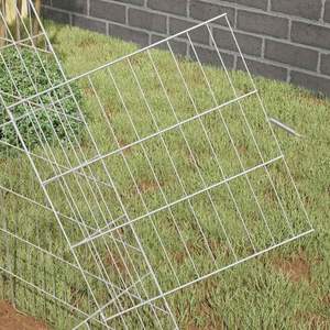 Cage à lapins en acier galvanisé 215 x 100 x 85 cm en argent pour les propriétaires d'animaux - Product Image 4