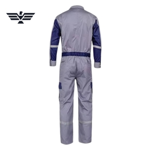 Custom Heavy Duty Industrial Hi Visibility <b>Waterproof</b> Nylon Silk Screen Printed Unisex Needle Detection <b>Work</b> Coverall - Product Image 5