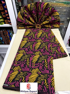 High Quality African Wax Print Cotton Fabric for Custom Fashion Wedding Event Wear Wholesale OEM ODM Supplier - Product Image 2
