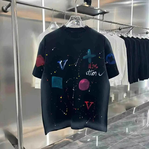 T-shirt à manches courtes noir surdimensionné pour homme, col roulé, 100 % coton, style streetwear, coupe classique, qualité OEM ODM - Product Image 6