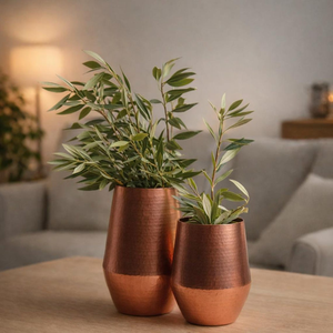 Vase en métal moderne, support décoratif haut de gamme pour fleurs, fait main, écologique, durable, léger, résistant à la rouille, pour table - Product Image 4