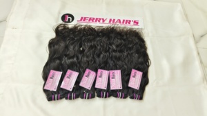 Extensiones de Cabello Humano Remy Indio, Mechones Individuales, Negros Naturales, Rizados, de Una Sola Capa, para Tejido - Product Image 2