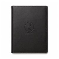 Menu en cuir personnalisé avec logo en relief pour restaurant japonais haut de gamme de sushis