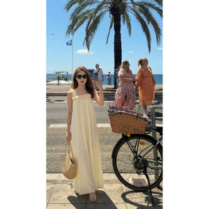 High Grade Women's Eco-Friendly 100% Cotton <b>Maxi</b> Casual Summer Dress Breathable Quick Dry Oversized Fit Sleeveless - Product Image 5
