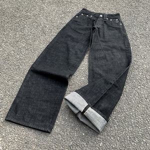 Pantalones Cargo de Mezclilla Japonesa Cruda Negra de Talle Alto Personalizados, Corte Regular, Estilo Urbano, Transpirables, con Bordado, para Hombre - Product Image 5