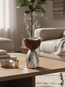 Trending Design Brass and Stainless Steel Gold Color Customized Shape Bakhoor and Incense Burner Bowl with Finest Quality - Product Image 3