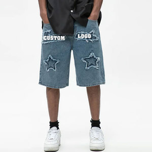 Shorts Bermuda en jean noir déchiré pour homme, taille mi-haute, couleur unie, style décontracté, en tissu de coton tissé respirant, taille élastique - Product Image 5