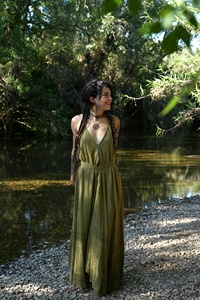 Vestido Maxi de Algodón Estilo Bohemio, Ligero, Estilo Hada, para Vacaciones de Verano y Festivales - Product Image 2