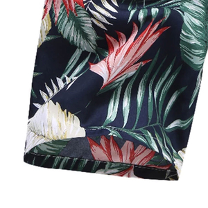 <b>Men's</b> Geometric Print Satin Polyester/Cotton Quick Dry Swim <b>Trunks</b> with Drawstring Mid Waist and Pockets - Product Image 3