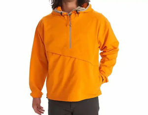 Chaqueta Cortavientos Ligera Impermeable para Hombre con Logotipo Personalizado, Sudadera con Capucha y Media Cremallera, Ropa Deportiva para Exteriores, Abrigo Impermeable a Prueba de Viento - Product Image 6