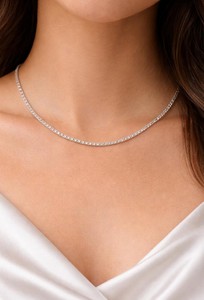 Hip Hop 925 Silver Moissanite Tennis Chain Iced Diamond Bracelet Necklace Set Men Women IGI Certified <b>Gift</b> Jewelry - Product Image 5