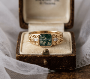 Anillo de Dedo para Mujer de Acero Inoxidable con Esmeralda de Piedra Natal de 12 Meses, Gema Rectangular Verde de Circonita, Bañado en Oro de 18K, Joyería de la Suerte al por Mayor - Product Image 3