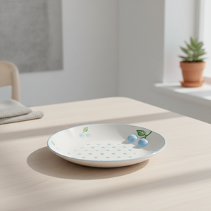 Plato Lateral de Porcelana Fina de Primera Calidad 3460985C-20, Nuevo, con Estampado de Arándanos y Puntos - Product Image 6