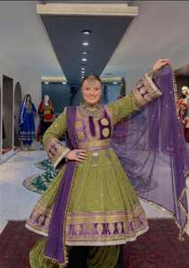 New Afghan Vintage Dresses Top Selling Georgette Chiffon Afghani Frock in Custom Colors with Lace Decoration For Wedding Party - Product Image 6