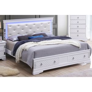เตียงนอนขนาดใหญ่ Verona G6790B FSB2 หุ้มผ้าสีเงินแชมเปญ - Product Image 1