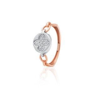 Anillo de Diamantes IGI de Oro de 14K Tricolor, 1.760 g, Diamante Redondo Brillante Cultivado en Laboratorio, Anillo de Lujo para Damas, para Minoristas Globales - Product Image 2