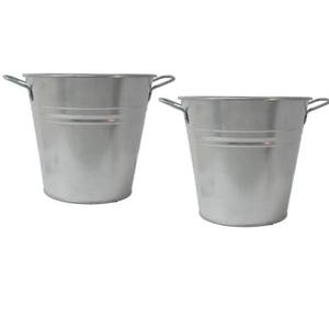 Décorations classiques pour la maison, pots à fleurs en métal galvanisé, pots de sol, vente chaude, couleur personnalisable, pot de jardin en métal - Product Image 1