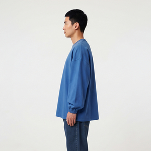 Sweat-shirt coupe-vent oversize pour homme, décontracté, à manches longues, 100% nylon polyester, col rond, tricoté - Product Image 3