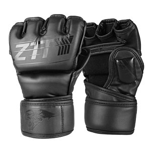 Gants d'entraînement de boxe MMA en cuir PU de haute qualité personnalisés, demi-doigts, gants UFC MMA - Product Image 1