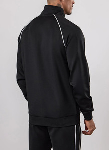 Survêtement Homme Deux Pièces Personnalisé Noir à Capuche Entièrement Zippée et Pantalon de Jogging avec Passepoil – Tenue de Sport Respirante pour Hommes – Grande Demande - Product Image 6