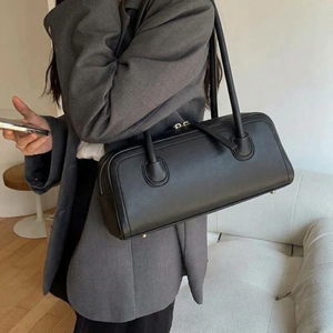 Bolso de Hombro de Moda en Cuero PU Negro, con Asa Única, Forro de Poliéster Impermeable, para el Trabajo Diario y Viajes - Product Image 2