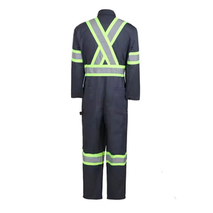 Combinaison de travail respirante en coton pour hommes, combinaison de mécanicien haute visibilité, vêtements de travail, uniforme de sécurité, tenue de travail - Product Image 2
