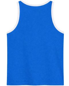 เสื้อกล้ามผู้ชายสีเทาอ่อนตัดขอบสีดำ ผ้าฝ้ายสีพื้นเรียบง่าย สวมใส่สบาย เหมาะสำหรับออกกำลังกาย ฟิตเนส หรือใส่ลำลองในช่วงฤดูร้อน - Product Image 2