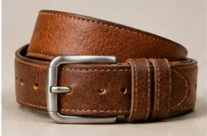 Ceinture en cuir véritable noire unie avec boucle ardillon rectangulaire argentée, moulée d'une seule pièce, durable, pour homme, style formel - Product Image 6