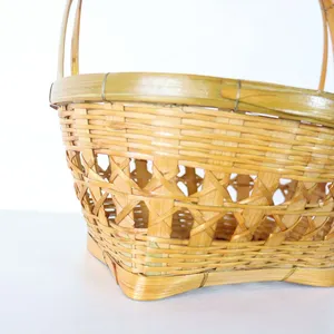 Cesta de Bambú que Combina el Estilo de Tejido Tradicional con una Función Práctica de Almacenamiento para la Organización Diaria - Product Image 4