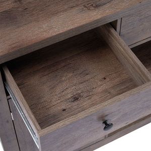 Mobile Vintage per Soggiorno 120x40x85cm Grigio in Truciolato con Rivestimento in Triamina, Scaffali, Cassetti e Scomparti - Product Image 5