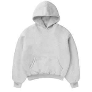 เสื้อมีฮู้ดแบบสวมหัวผ้าขนแกะเฮฟวี่เวท100% คอตตอนลดไหล่ป้องกันการหดตัวขนาดใหญ่พิเศษพอดีกับฤดูหนาวใช้ได้ทั้งชายและหญิง600GSM - Product Image 1