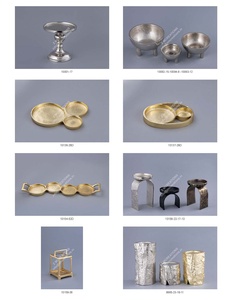 Ensemble de 2 bougeoirs en métal doré pour mariage, décoration de luxe pour la maison, support de bougie moderne, cadeaux - Product Image 2