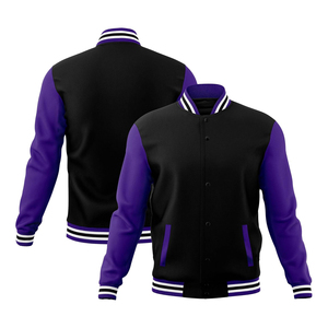 Unisex <b>Winter</b> Varsity <b>Jacket</b> Hooded Stand Collar <b>Leather</b>-Look 100% Wool Canvas Waterproof Breathable Reversible Streetwear - Product Image 3